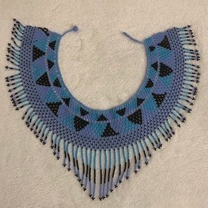 COPY - Handmade embera colorful beaded boho blue …